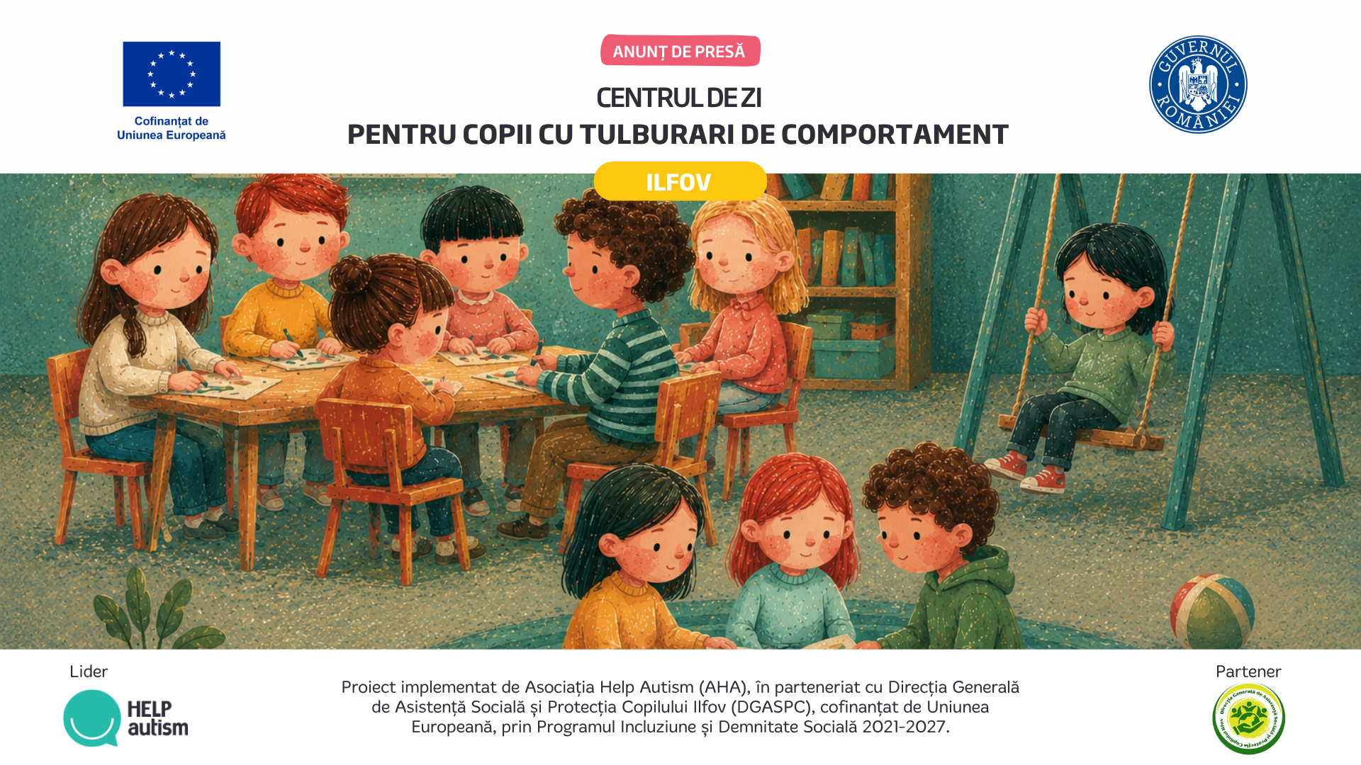 Anunt de presa Centrul de zi Ilfov stire